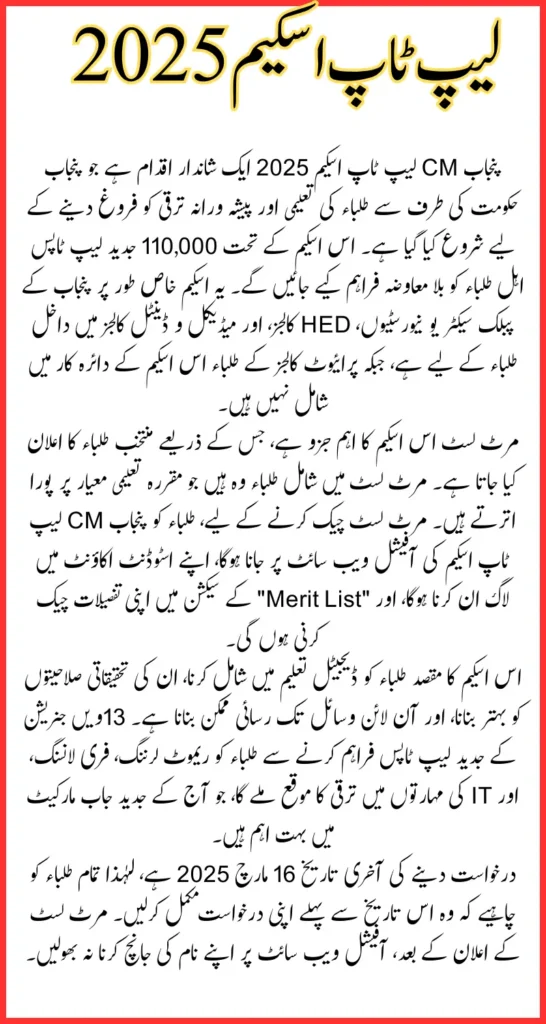 Where to Check Punjab CM Laptop Scheme 2025 Merit Lists? The Complete Procedure is Given to You Here