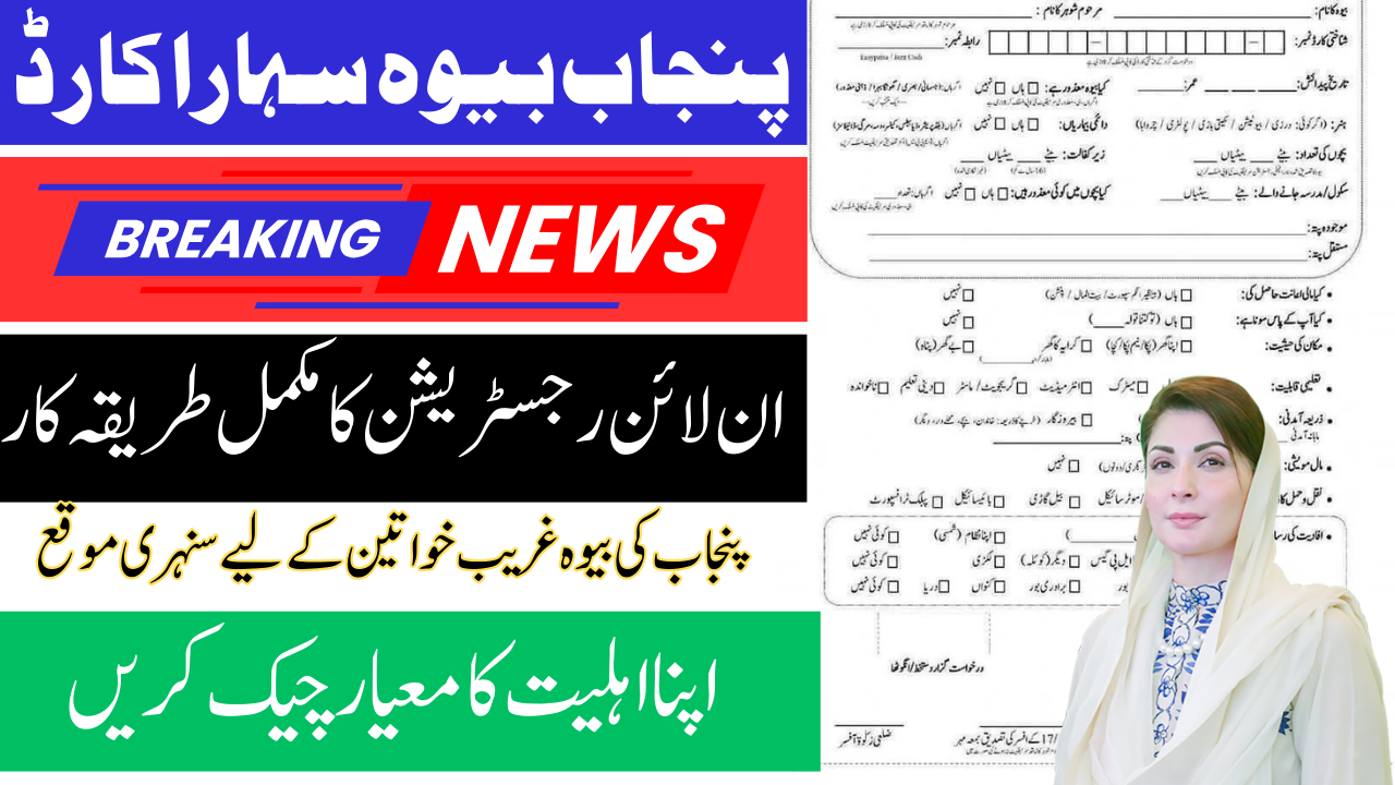 CM Punjab Bewa Sahara Card Registration How to Apply Online Update 2025
