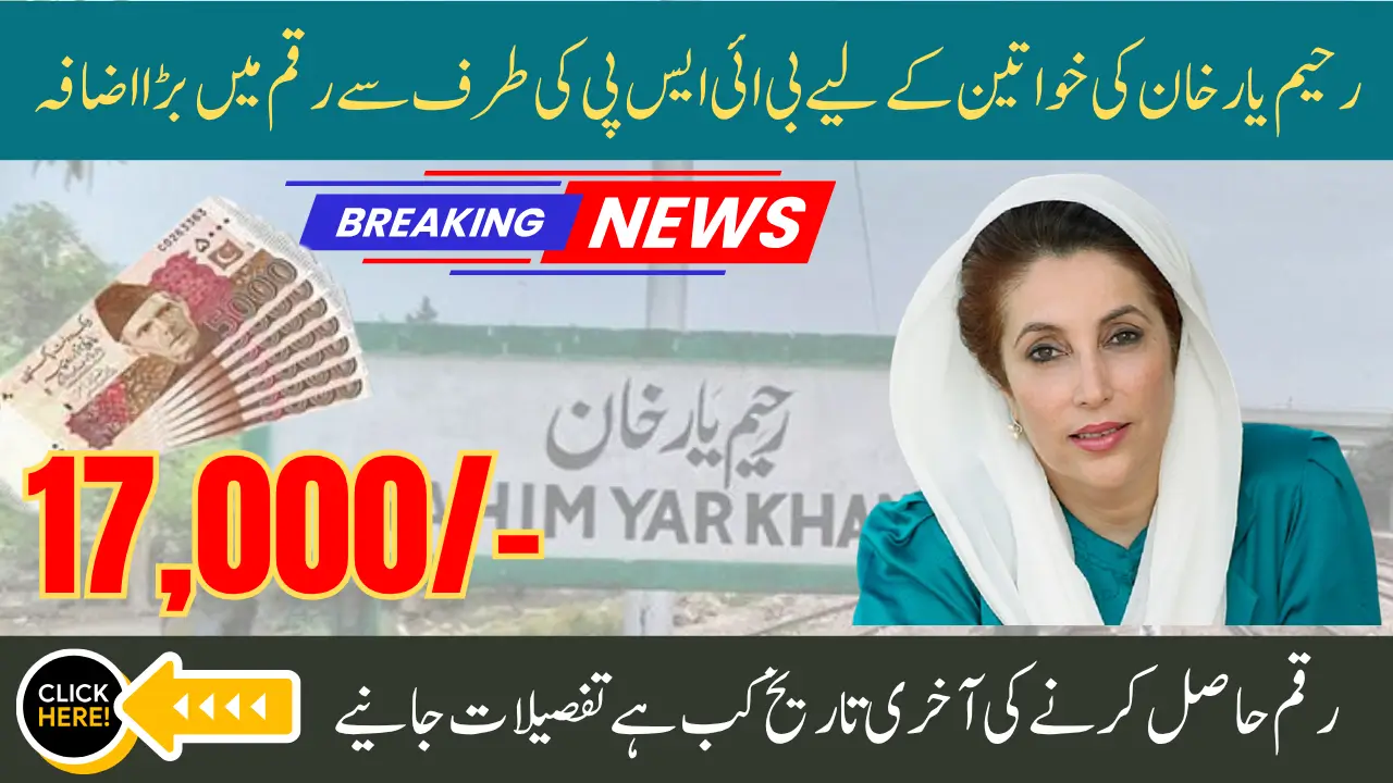 BISP 17000 Payment Disbursement Details in District Rahim Yar Khan