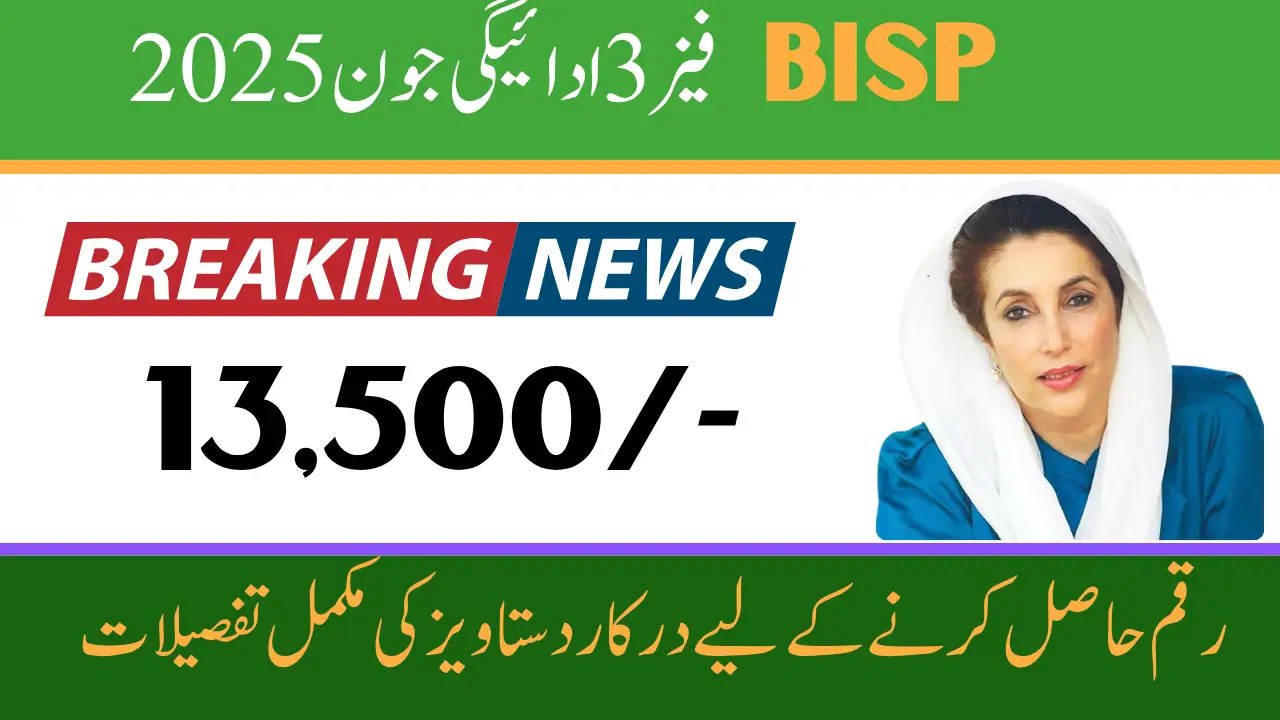 BISP 8171 Phase 3 Payment June 2025 Check Complete Document Details