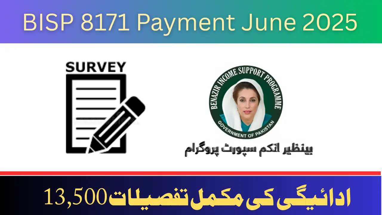 BISP 8171 Payment June 2025 Check Rs. 13,500 Payment Complete Details